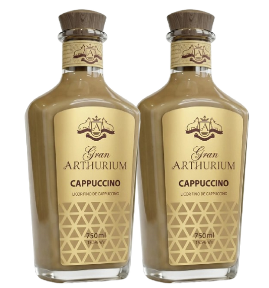 Kit Licor Cappuccino Gran Arthurium 750ml - 2 Garrafas