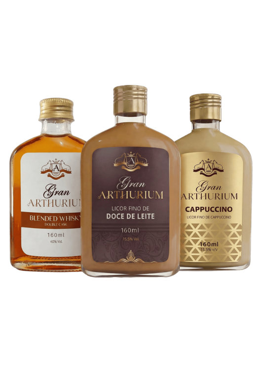 Kit Gran Arthurium Doce de Leite, Cappuccino, Whisky - 160mL