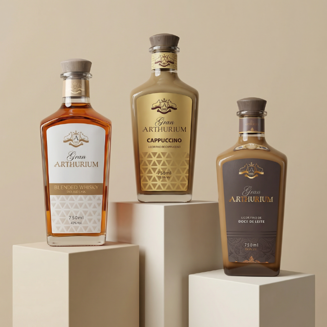 Kit Trio Gran Arthurium Doce de Leite + Cappuccino + Whisky - 750ml
