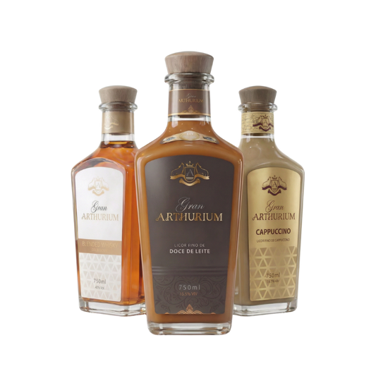 Kit Trio Gran Arthurium Doce de Leite + Cappuccino + Whisky - 750ml
