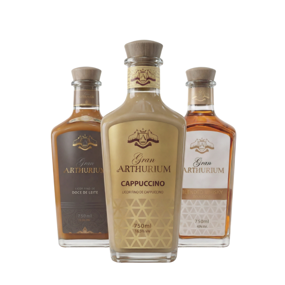 Kit Trio Gran Arthurium Doce de Leite + Cappuccino + Whisky - 750ml