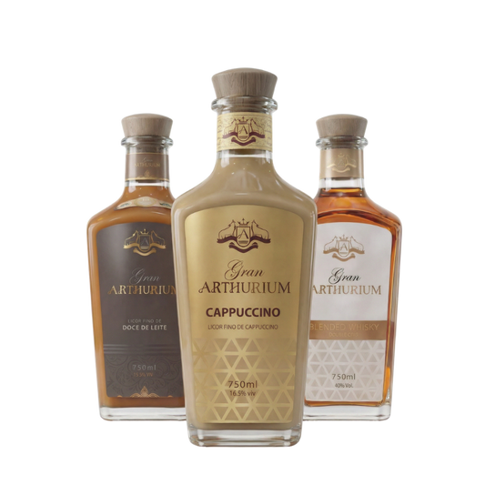 Kit Trio Gran Arthurium Doce de Leite + Cappuccino + Whisky - 750ml