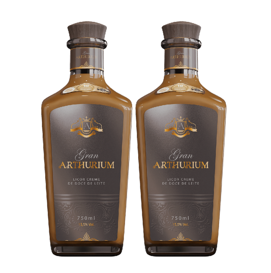 Kit Licor Doce de Leite Gran Arthurium 750ml - 2 Garrafas