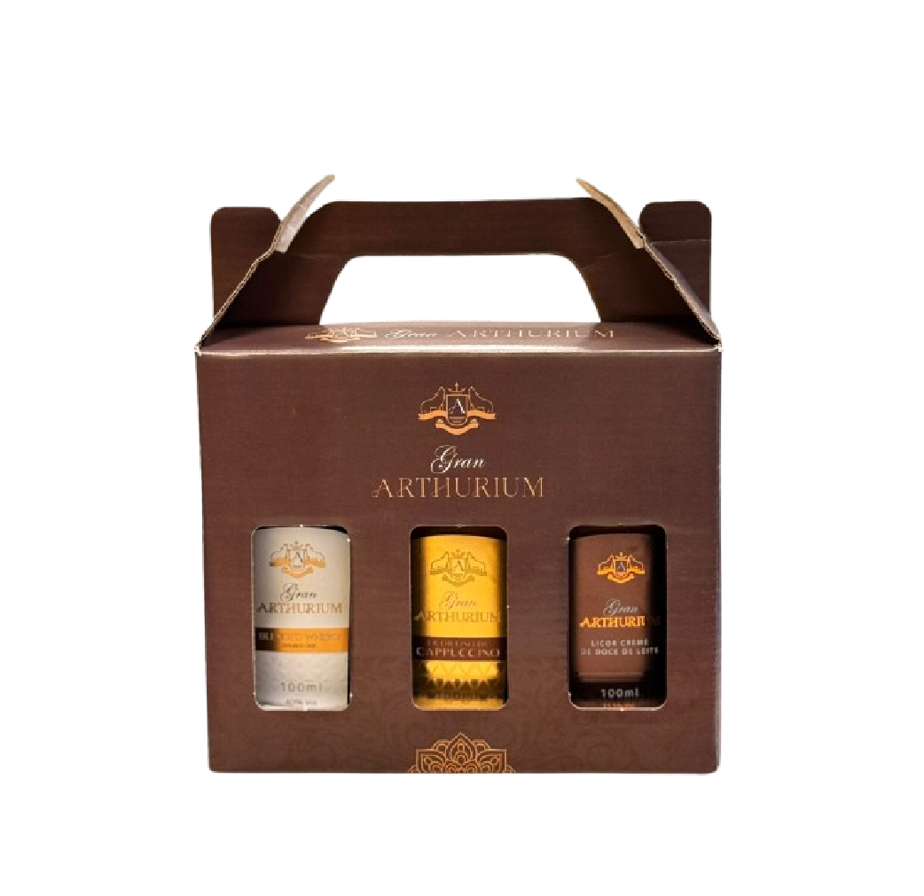 Kit Trio Miniaturas Gran Arthurium Doce de Leite + Cappuccino + Whisky - 100ml