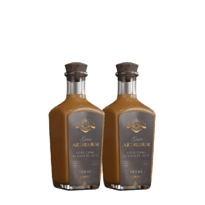 Kit Mini Licor Doce de Leite Gran Arthurium 100ml – 2 Garrafas
