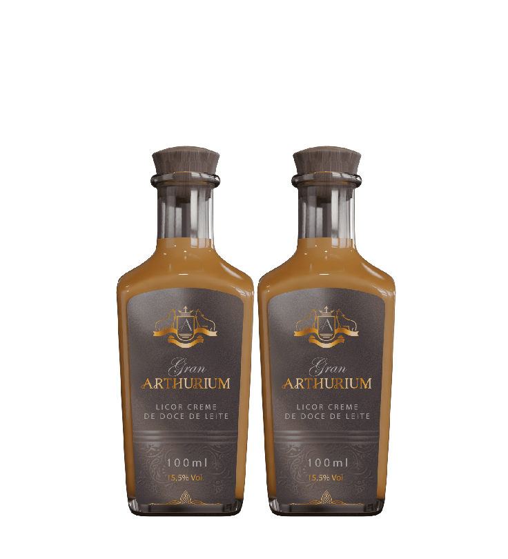 Kit Mini Licor Doce de Leite Gran Arthurium 100ml – 2 Garrafas