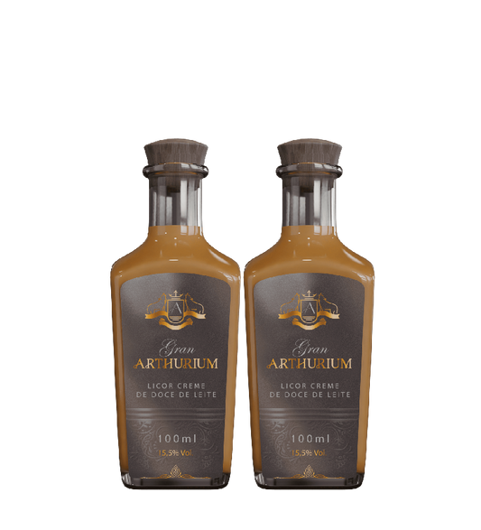 Kit Mini Licor Doce de Leite Gran Arthurium 100ml – 2 Garrafas