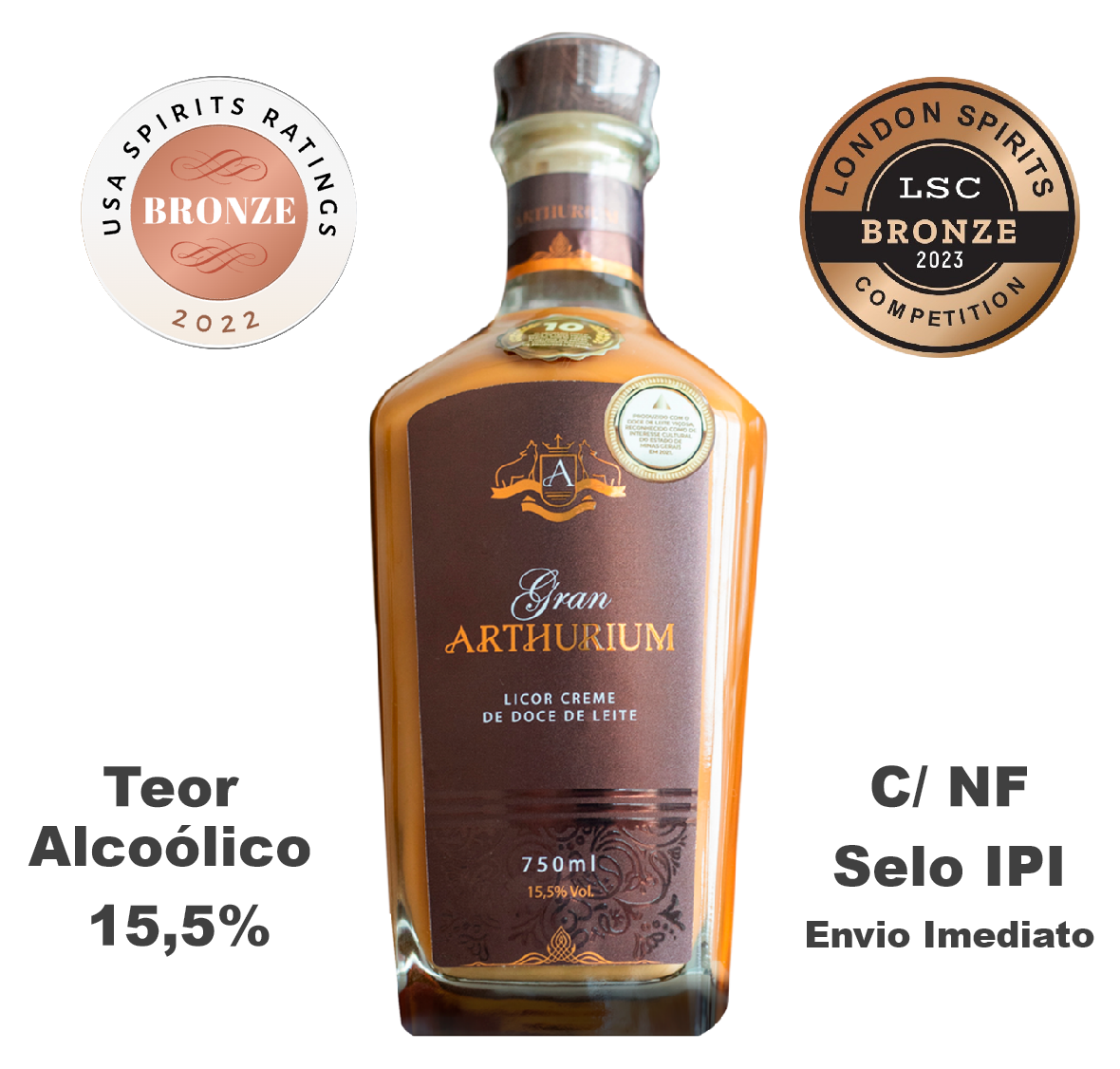 Licor de Doce de Leite Gran Arthurium - 750ml