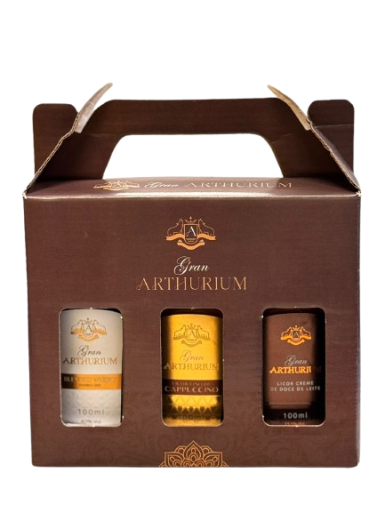 Kit Trio Miniaturas Gran Arthurium Doce de Leite + Cappuccino + Whisky - 100ml