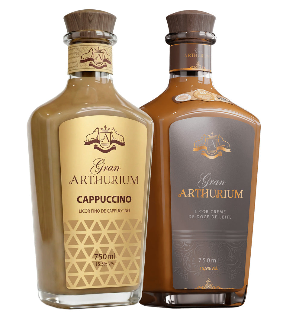 Kit Licores Gran Arthurium Doce de Leite + Cappuccino - 750ml