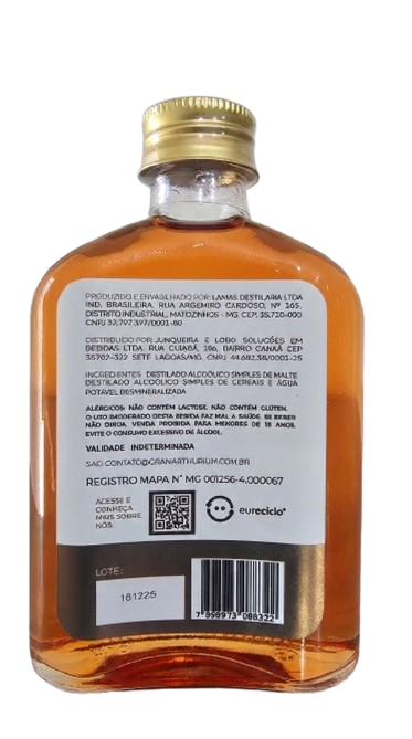 Garrafinha Blended Whisky Gran Arthurium 160 mL