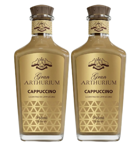 Kit Licor Cappuccino Gran Arthurium 750ml - 2 Garrafas