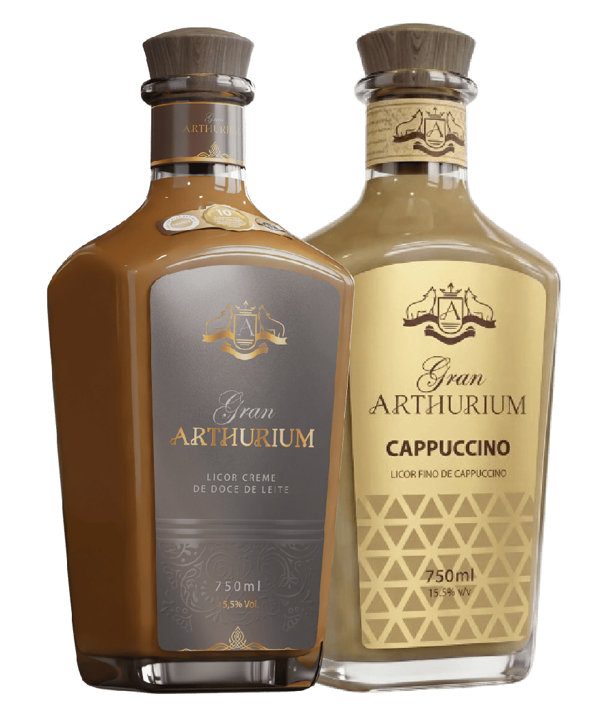 Kit Licores Gran Arthurium Doce de Leite + Cappuccino - 750ml