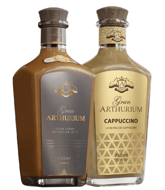 Kit Licores Gran Arthurium Doce de Leite + Cappuccino - 750ml