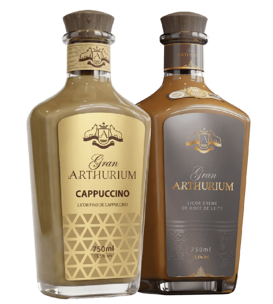Kit Licores Gran Arthurium Doce de Leite + Cappuccino - 750ml