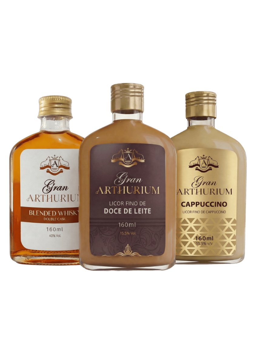 Kit Gran Arthurium Doce de Leite, Cappuccino, Whisky - 160mL