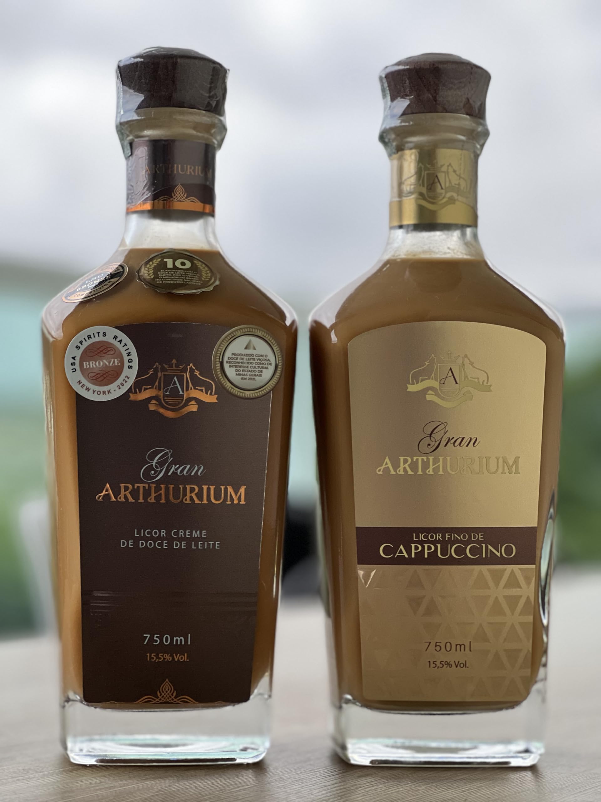 Kit Licores Gran Arthurium Doce de Leite + Cappuccino - 750ml