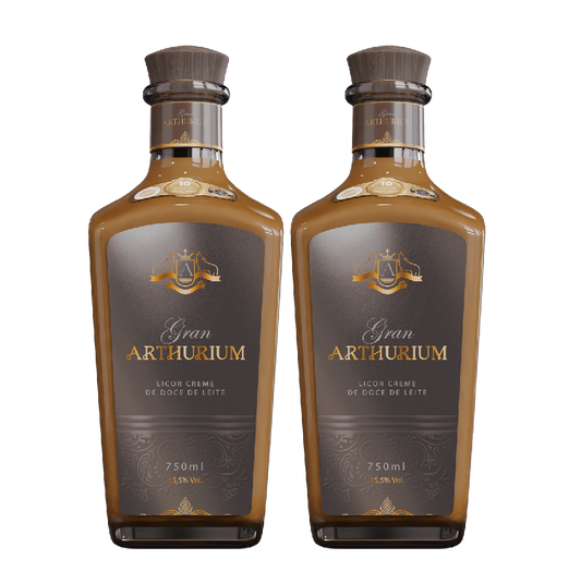 Kit Licor Doce de Leite Gran Arthurium 750ml - 2 Garrafas