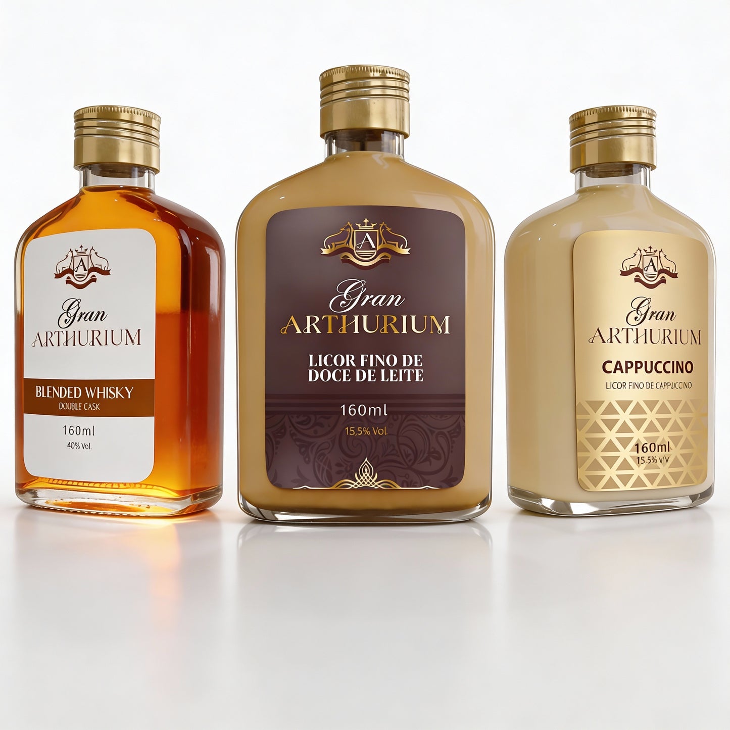 Kit Gran Arthurium Doce de Leite, Cappuccino, Whisky - 160mL