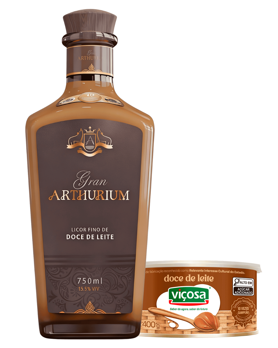 Kit Licor Gran Arthurium + lata doce de leite Viçosa 400g