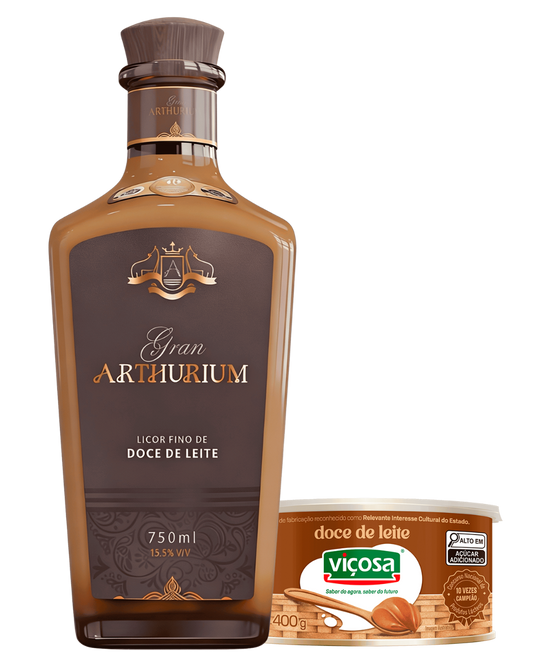 Kit Licor Gran Arthurium + lata doce de leite Viçosa 400g